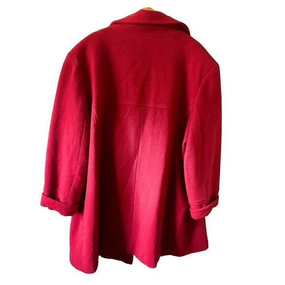 Stephanie Mathews Vintage Long Wool Coat Black Single Breasted, size 3X - Picture 2 of 16